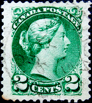 Канада 1889 год . Queen Victoria 2 с . Каталог 3,50 фунтов. (1)